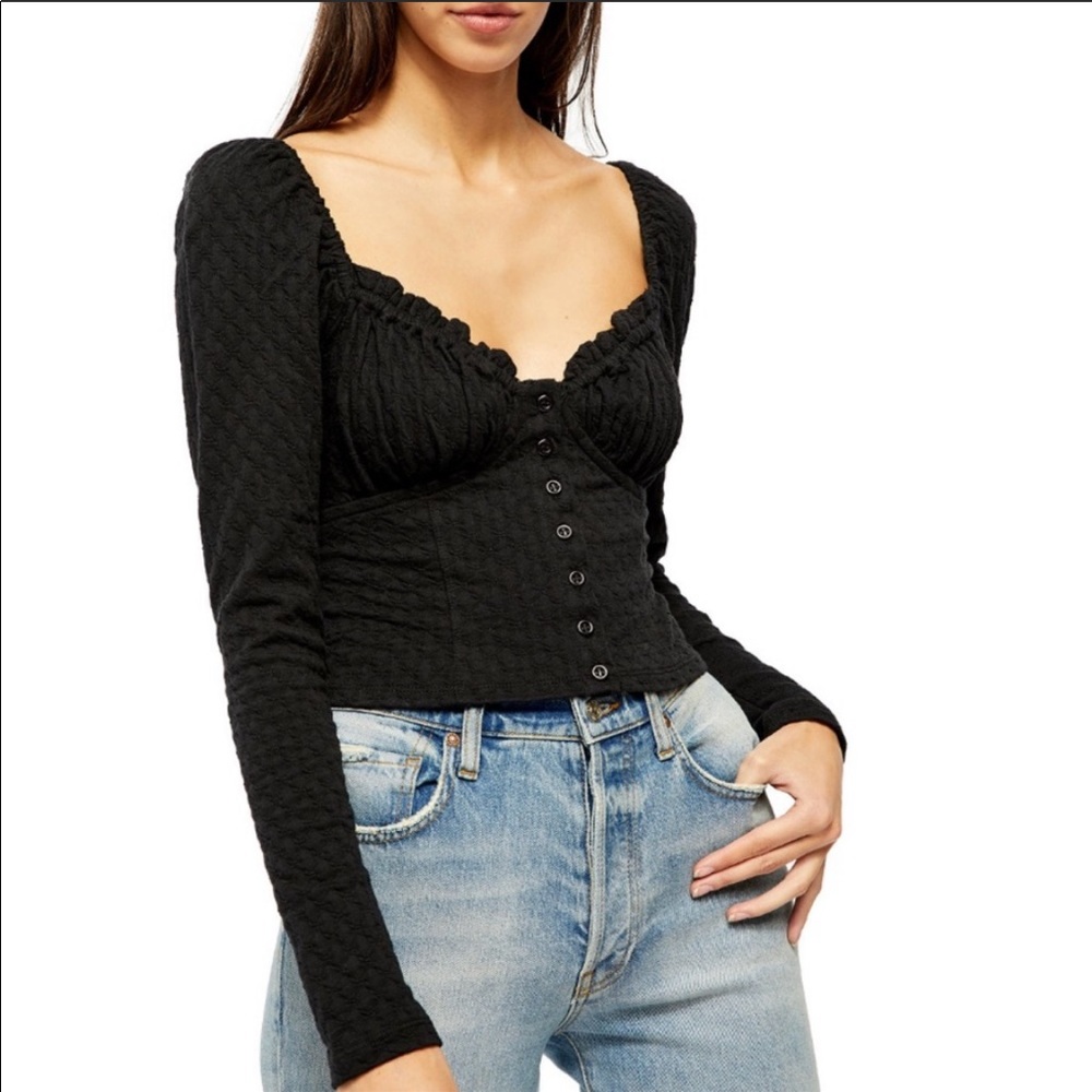 NWT Free People Ladybug Long sleeve top